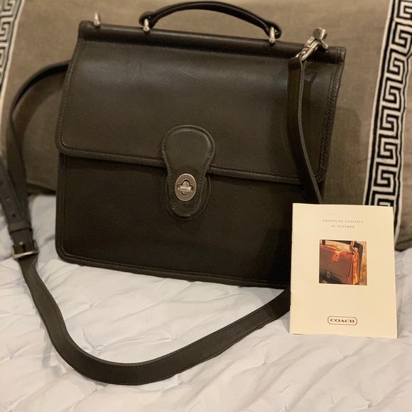 Coach Handbags - Coach Vintage Grey/Olive Willis Satchel